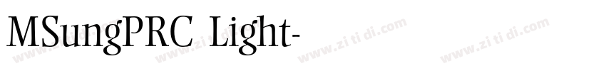 MSungPRC Light字体转换